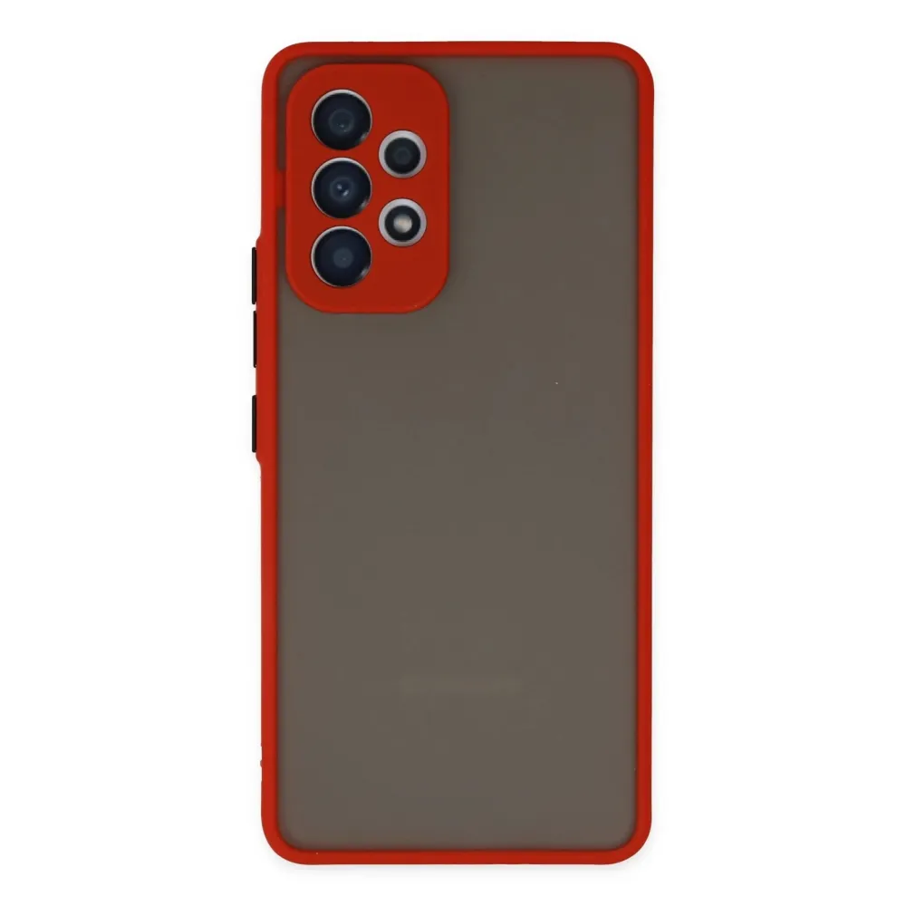 Newface Samsung Galaxy A53 5G Kılıf Montreal Silikon Kapak - Kırmızı