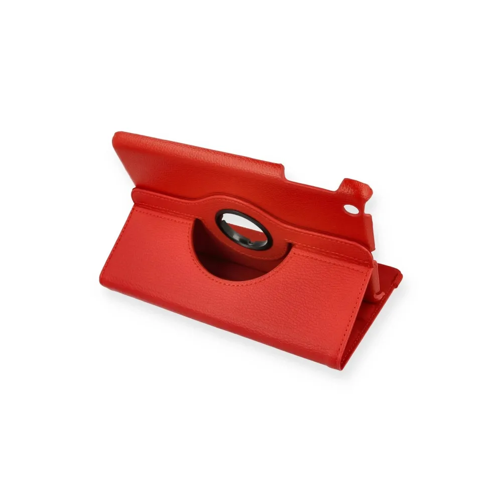 Newface iPad Mini 1 Kılıf 360 Tablet Deri Kılıf - Kırmızı