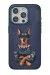 Venco iPhone 15 Pro Perma Desenli Kapak - Lacivert