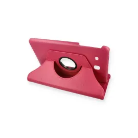 Newface Samsung Galaxy T560 Tab E 9.7 Kılıf 360 Tablet Deri Kılıf - Pembe