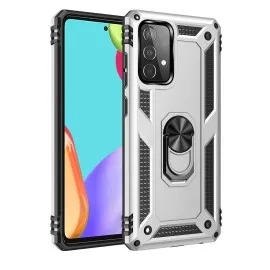 Newface Samsung Galaxy A53 5G Kılıf Sofya Yüzüklü Silikon Kapak - Gümüş