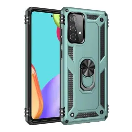 Newface Samsung Galaxy A53 5G Kılıf Sofya Yüzüklü Silikon Kapak - Yeşil