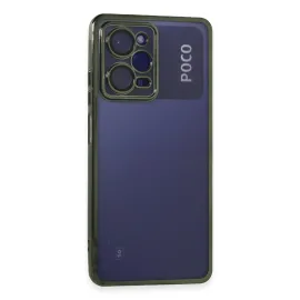 Newface Xiaomi Poco X5 Pro 5G Kılıf Razer Lensli Silikon - Yeşil