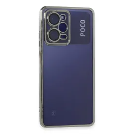 Newface Xiaomi Poco X5 Pro 5G Kılıf Razer Lensli Silikon - Gümüş