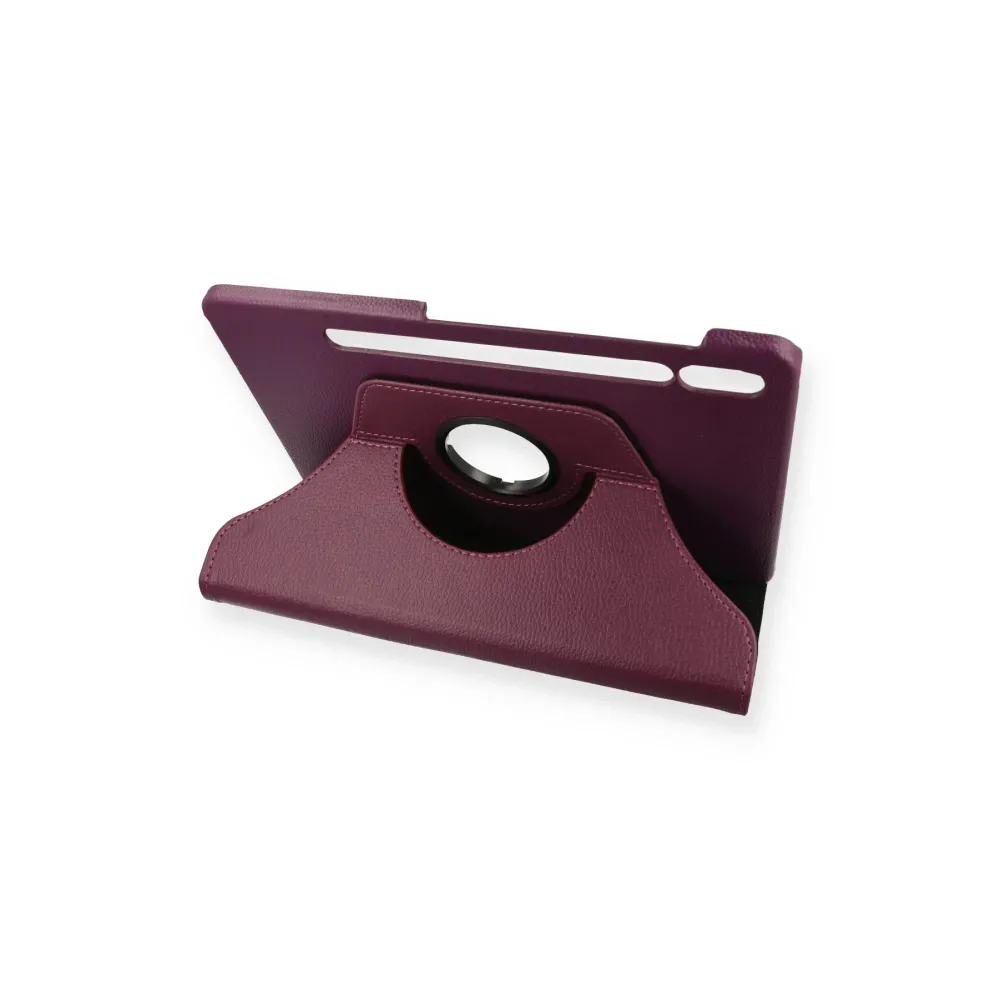 Newface Samsung Galaxy T870 Tab S7 11 Kılıf 360 Tablet Deri Kılıf - Mürdüm