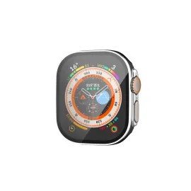 Newface Apple Watch Ultra 49mm Legend Camlı Kasa Ekran Koruyucu - Siyah-Gümüş
