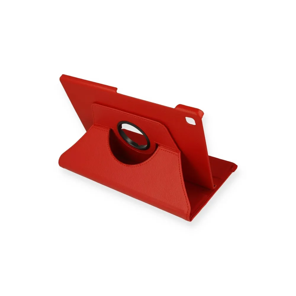 Newface Samsung Galaxy P610 Tab S6 Lite 10.4 Kılıf 360 Tablet Deri Kılıf - Kırmızı