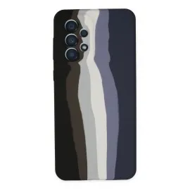 Newface Samsung Galaxy A53 5G Kılıf Ebruli Lansman Silikon - Siyah-Lacivert