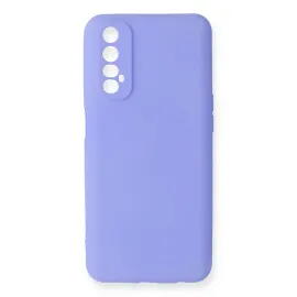 Newface Realme 7 Kılıf First Silikon - Lila