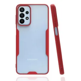 Newface Samsung Galaxy A23 4G Kılıf Platin Silikon - Kırmızı