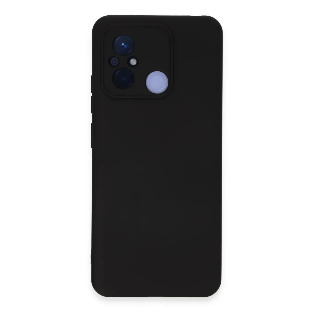 Newface Xiaomi Redmi 12C Kılıf Nano Içi Kadife Silikon - Siyah