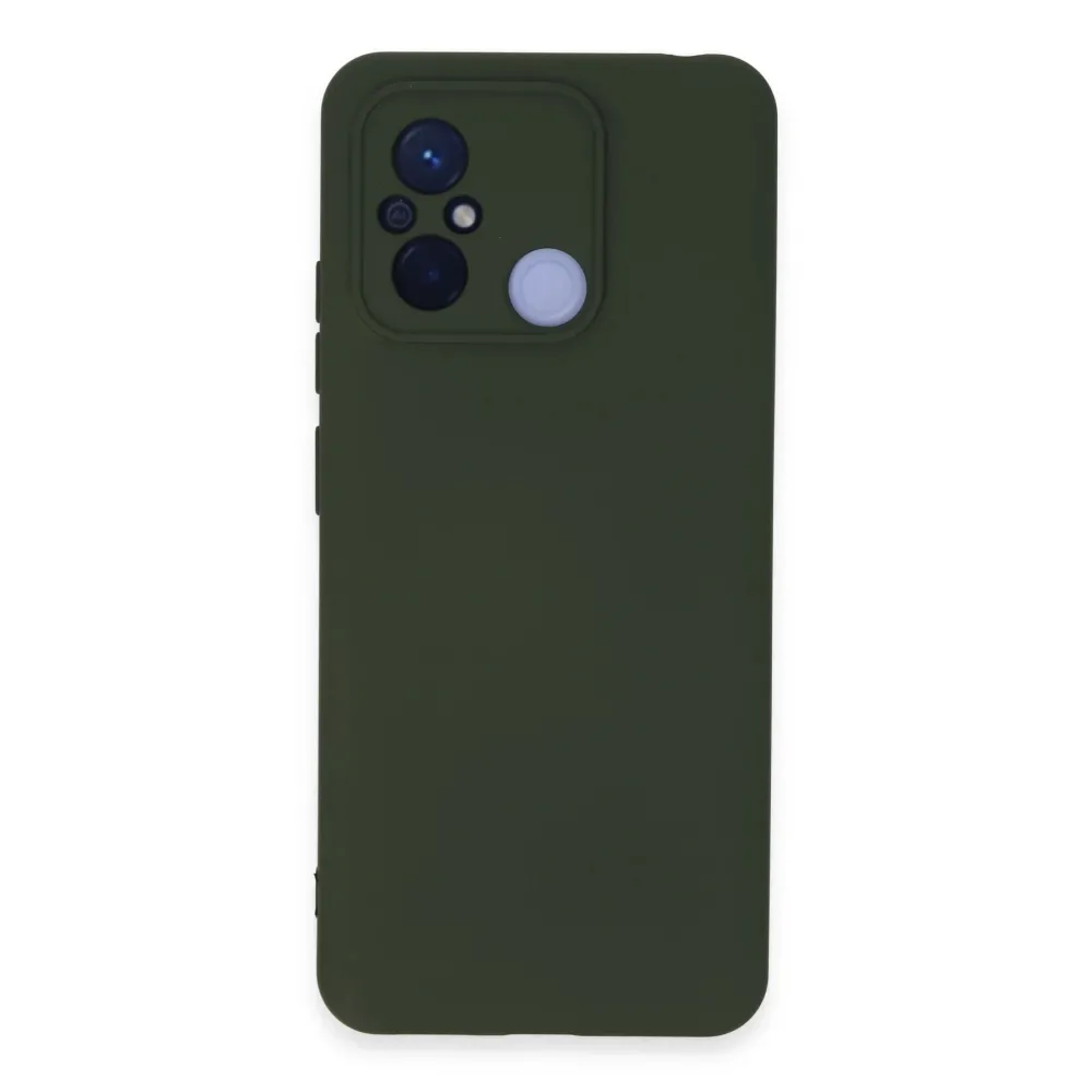 Newface Xiaomi Redmi 12C Kılıf Nano Içi Kadife Silikon - Koyu Yeşil