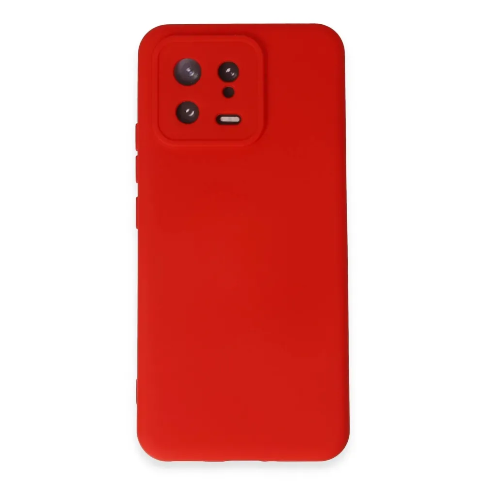 Newface Xiaomi Mi 13 Kılıf Nano Içi Kadife Silikon - Kırmızı