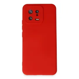Newface Xiaomi Mi 13 Kılıf Nano Içi Kadife Silikon - Kırmızı