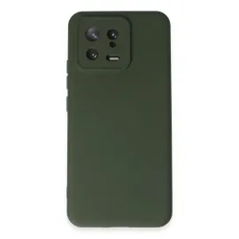 Newface Xiaomi Mi 13 Kılıf Nano Içi Kadife Silikon - Koyu Yeşil