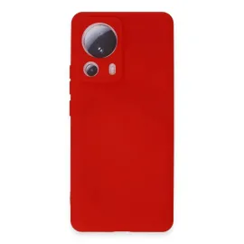 Newface Xiaomi Mi 13 Lite Kılıf Nano Içi Kadife Silikon - Kırmızı