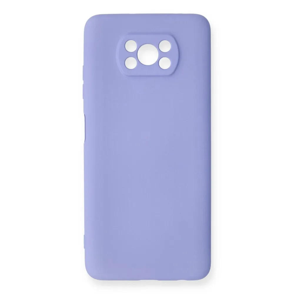 Newface Xiaomi Pocophone X3 Kılıf Nano Içi Kadife Silikon - Lila