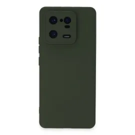 Newface Xiaomi Mi 13 Pro Kılıf Nano Içi Kadife Silikon - Koyu Yeşil