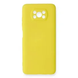 Newface Xiaomi Pocophone X3 Kılıf Nano Içi Kadife Silikon - Sarı