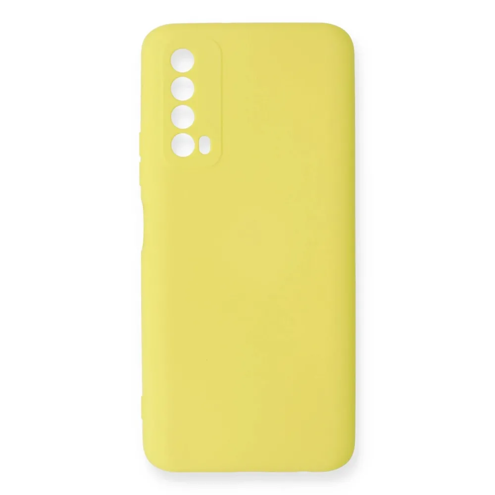 Newface Huawei P Smart 2021 Kılıf Nano Içi Kadife Silikon - Sarı