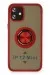 Newface Iphone 12 Mini Kılıf Montreal Yüzüklü Silikon Kapak - Kırmızı