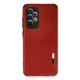 Newface Samsung Galaxy A73 5G Kılıf Loop Deri Silikon - Kırmızı