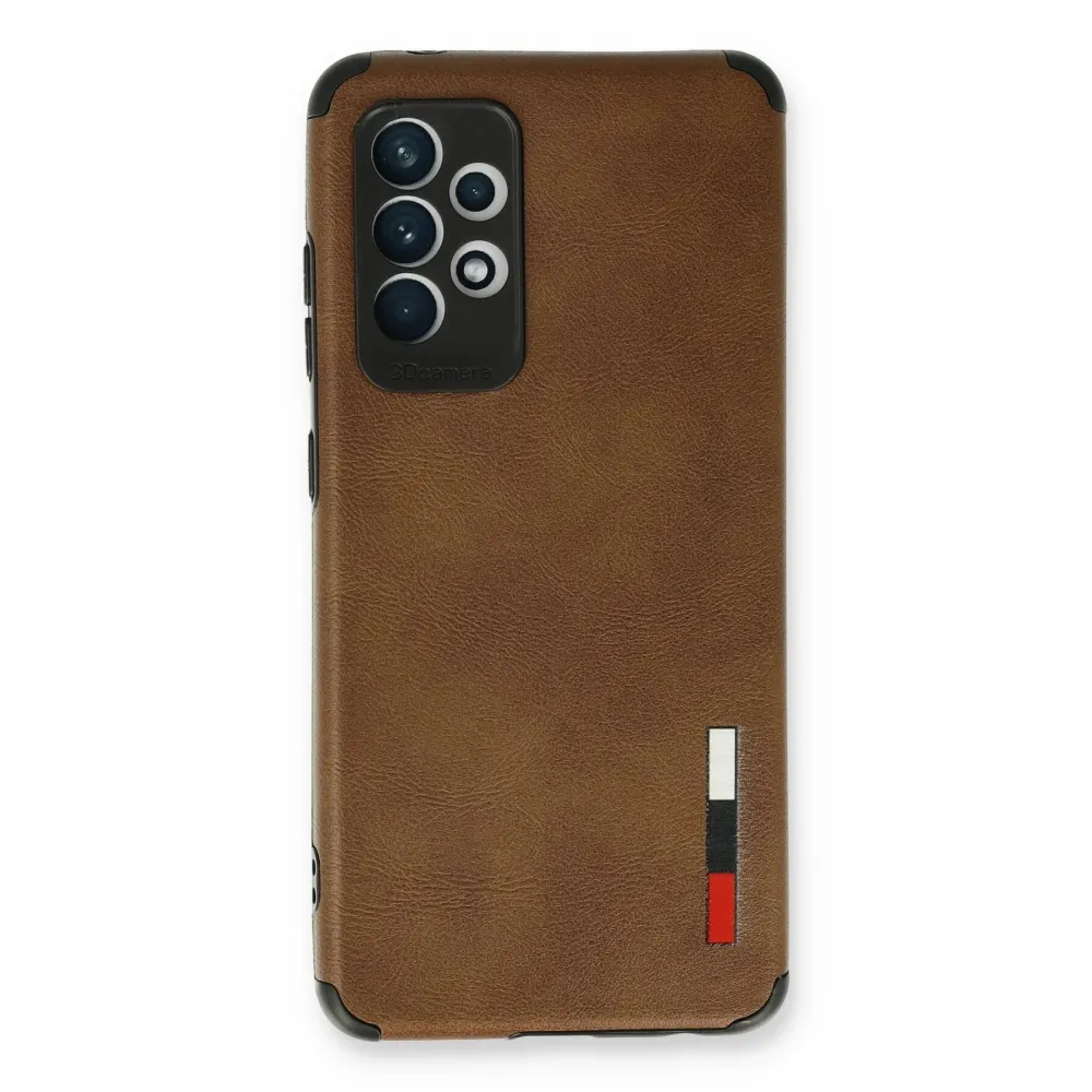 Newface Samsung Galaxy A73 5G Kılıf Loop Deri Silikon - Kahverengi