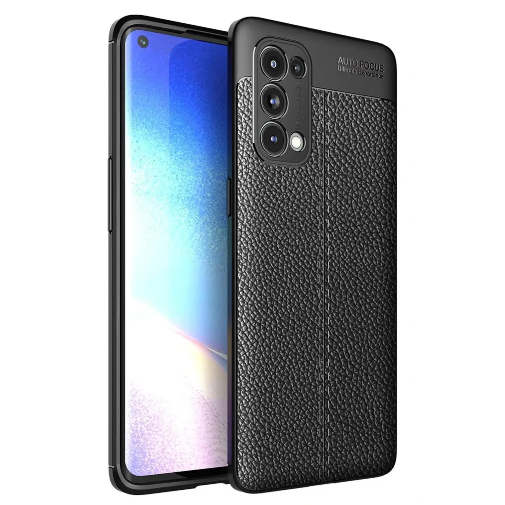 Newface Oppo Reno 5 Pro Kılıf Auto Focus Kapak - Siyah