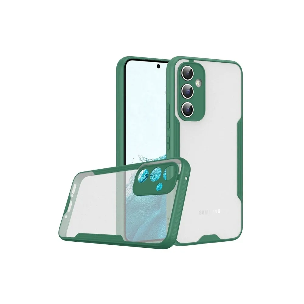 Newface Samsung Galaxy A24 4G Kılıf Platin Silikon - Yeşil