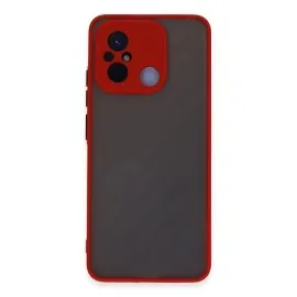 Newface Xiaomi Redmi 12C Kılıf Montreal Silikon Kapak - Kırmızı