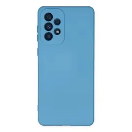 Newface Samsung Galaxy A23 4G Kılıf Nano Içi Kadife Silikon - Mavi