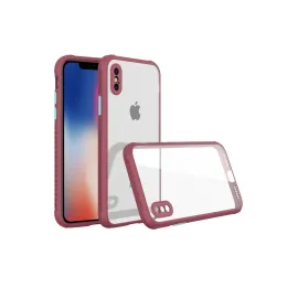 Newface Iphone Xs Max Kılıf Miami Şeffaf Silikon - Fuşya