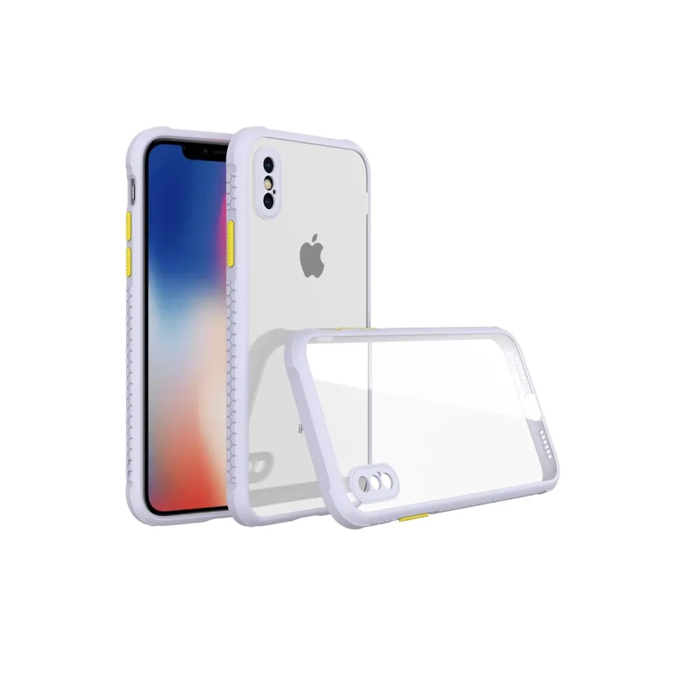 Newface Iphone Xs Max Kılıf Miami Şeffaf Silikon - Lila