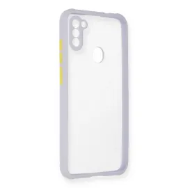 Newface Samsung Galaxy A11 Kılıf Miami Şeffaf Silikon - Lila