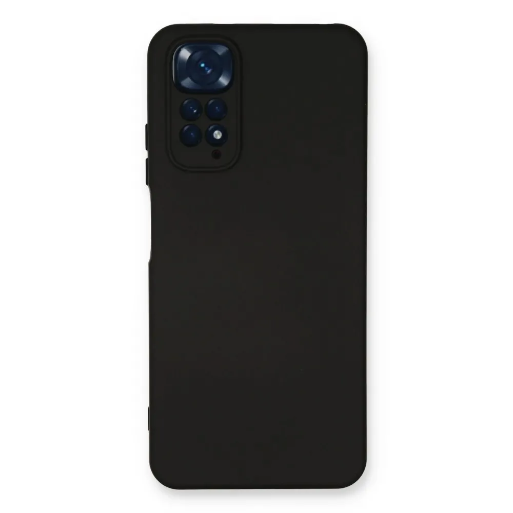 Newface Xiaomi Redmi Note 11 Kılıf Nano Içi Kadife Silikon - Siyah