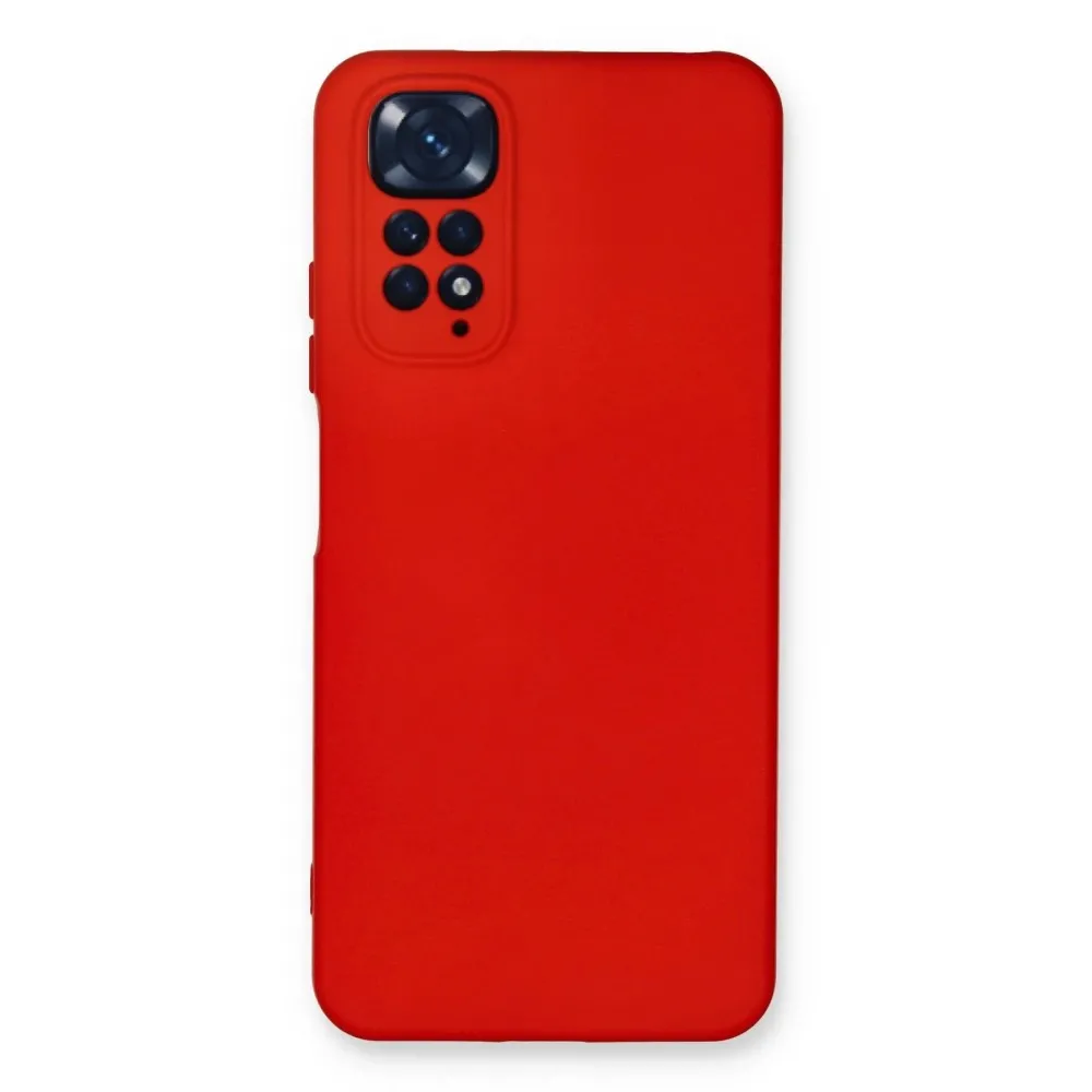 Newface Xiaomi Redmi Note 11 Kılıf Nano Içi Kadife Silikon - Kırmızı