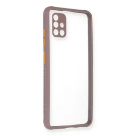 Newface Samsung Galaxy A71 Kılıf Miami Şeffaf Silikon - Açık Mor