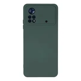 Newface Xiaomi Poco X4 Pro 5G Kılıf Nano Içi Kadife Silikon - Koyu Yeşil