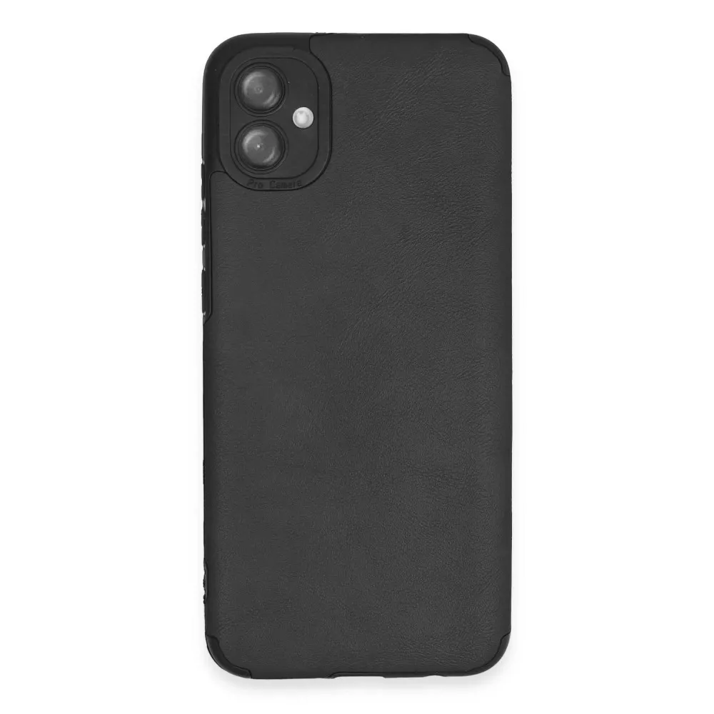 Newface Samsung Galaxy A04E Kılıf Loop Deri Silikon - Siyah