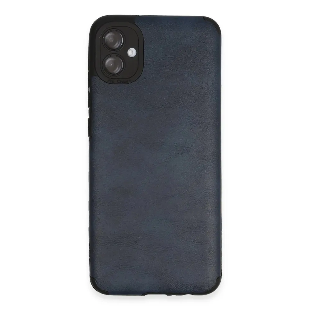 Newface Samsung Galaxy A04E Kılıf Loop Deri Silikon - Lacivert