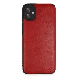 Newface Samsung Galaxy A04E Kılıf Loop Deri Silikon - Kırmızı