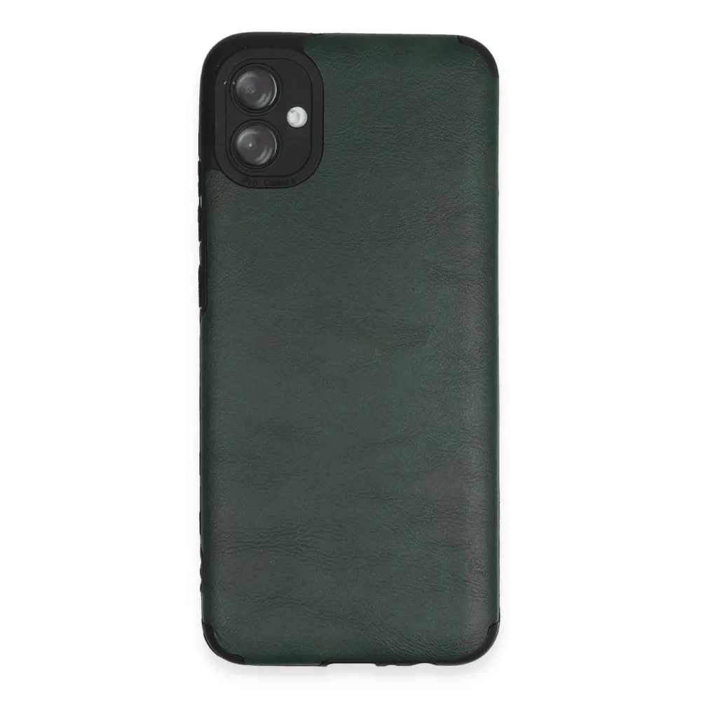 Newface Samsung Galaxy A04E Kılıf Loop Deri Silikon - Yeşil