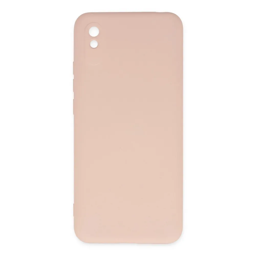 Newface Xiaomi Redmi 9A Kılıf Nano Içi Kadife Silikon - Pudra