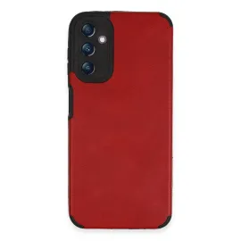 Newface Samsung Galaxy A14 4G Kılıf Loop Deri Silikon - Kırmızı