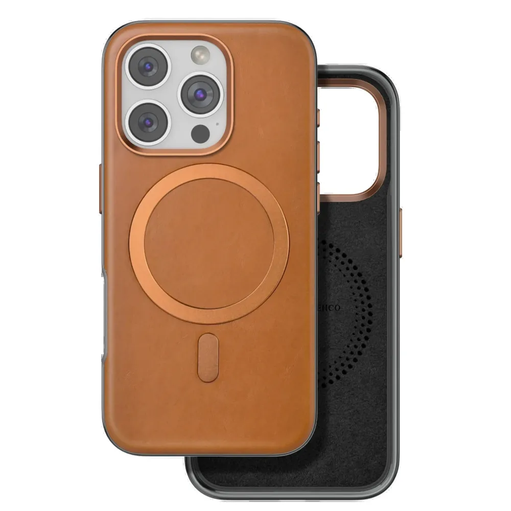 Venco Iphone 16 Pro Puskas Magsafe Kapak - Açık Kahve