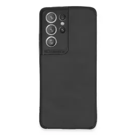 Newface Samsung Galaxy S21 Ultra Kılıf Loop Deri Silikon - Siyah