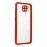 Newface Xiaomi Redmi Note 9 Kılıf Miami Şeffaf Silikon - Kırmızı