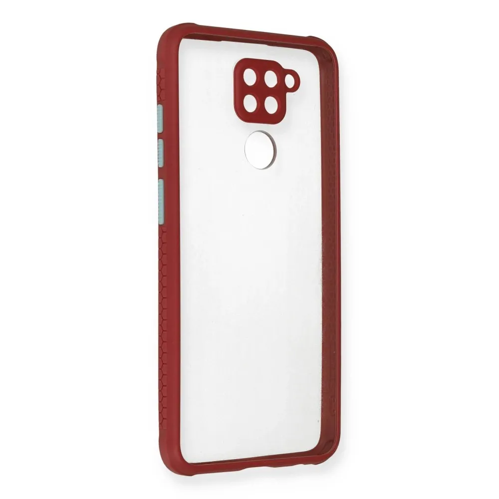 Newface Xiaomi Redmi Note 9 Kılıf Miami Şeffaf Silikon - Fuşya