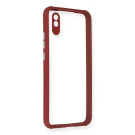 Newface Xiaomi Redmi 9A Kılıf Miami Şeffaf Silikon - Fuşya