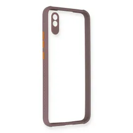 Newface Xiaomi Redmi 9A Kılıf Miami Şeffaf Silikon - Açık Mor